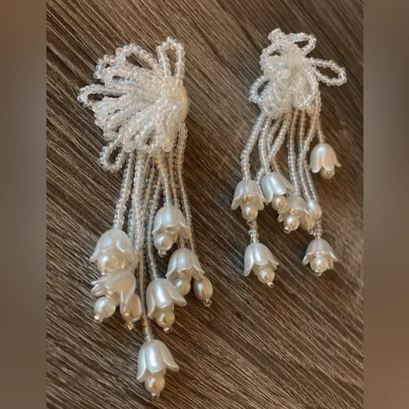 Flower earring drops - Picture 3 of 4